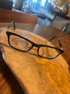 Montblanc Black & Gold Rectangular Men's Eyeglasses 55/18